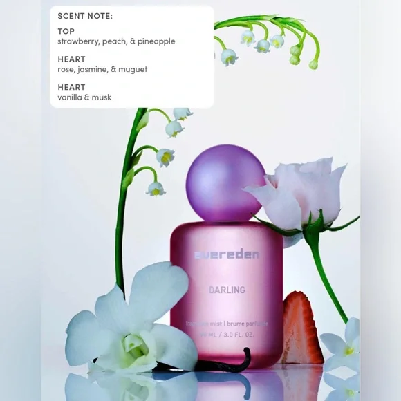 Evereden Darling Fragrance Mist Hair & Body New Pink Full Size 3.0 Fl. Oz. OS - Picture 4 of 17